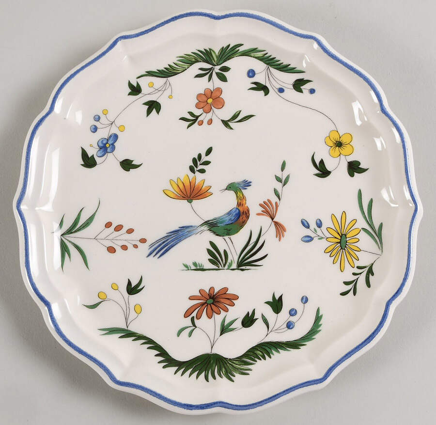 Oiseaux de Paradis Coupe Appetizer Plate by Faiencerie De Gien-1