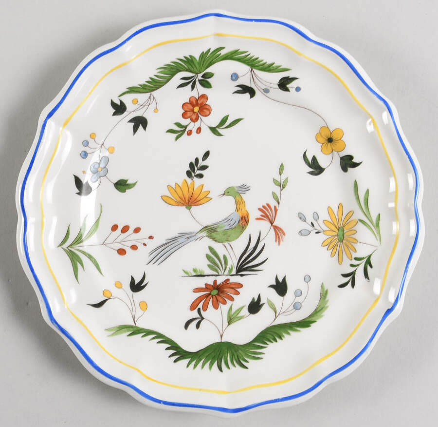 Oiseaux de Paradis Salad Plate by Faiencerie De Gien-1