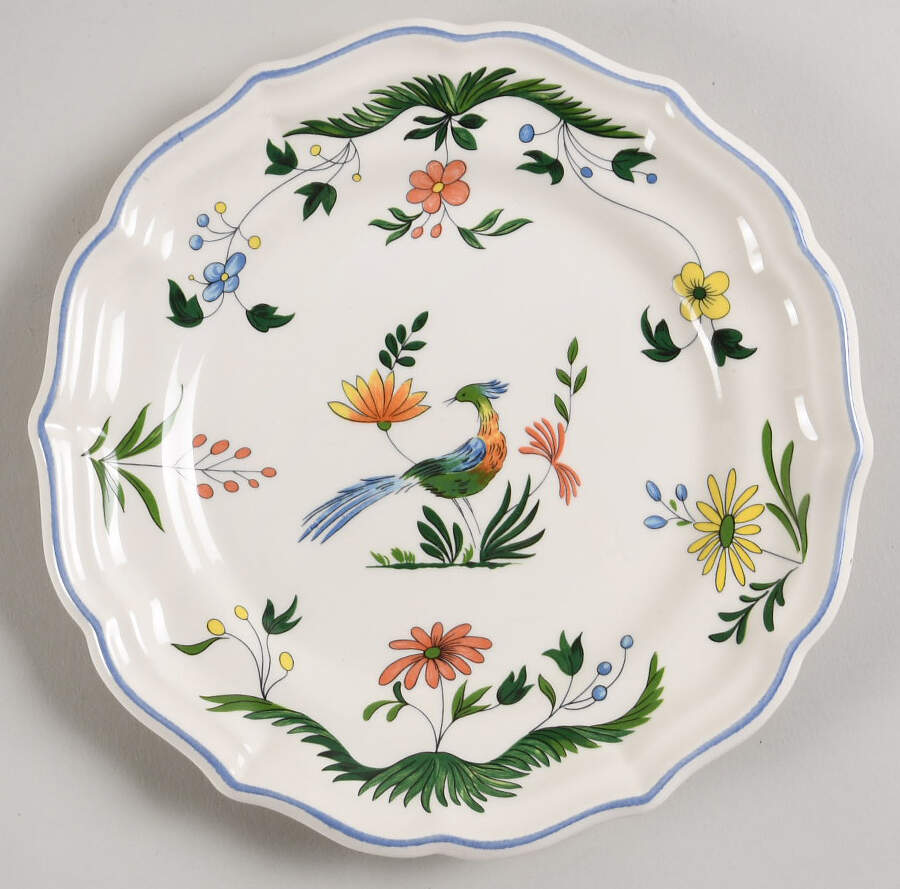 Oiseaux de Paradis Salad Plate by Faiencerie De Gien-1