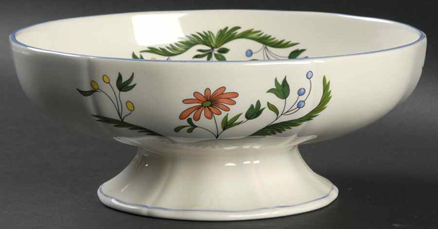 Oiseaux de Paradis Large Fruit Bowl by Faiencerie De Gien-1
