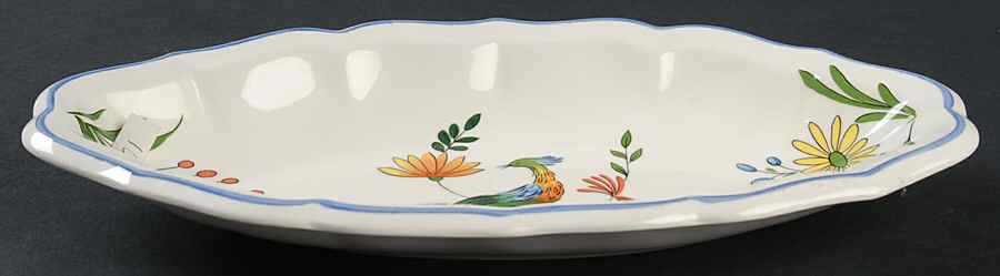 Oiseaux de Paradis Pickle Dish by Faiencerie De Gien-1