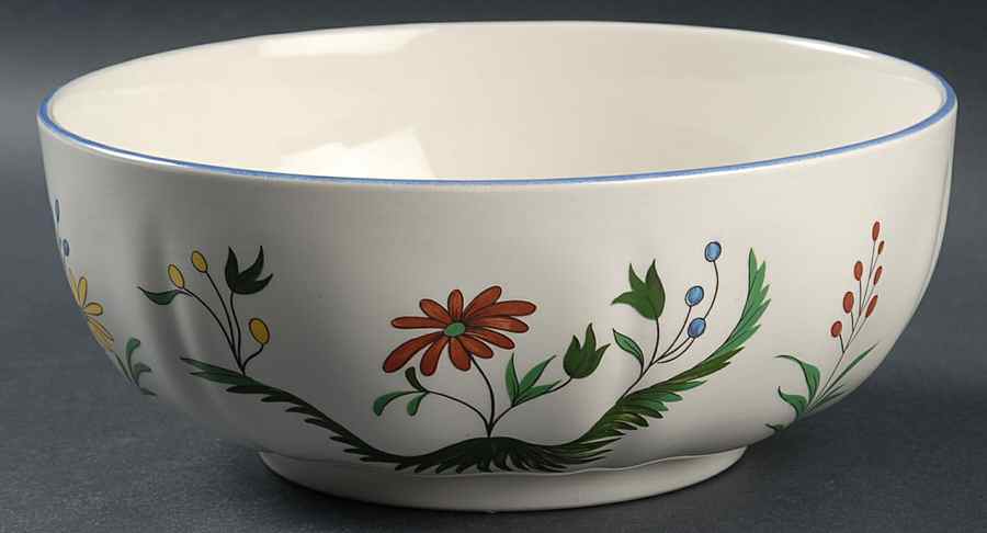 Oiseaux de Paradis 8" Round Vegetable Bowl by Faiencerie De Gien-1