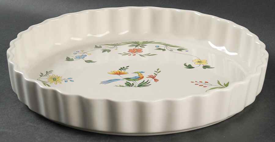 Oiseaux de Paradis 11'' Quiche by Faiencerie De Gien-1