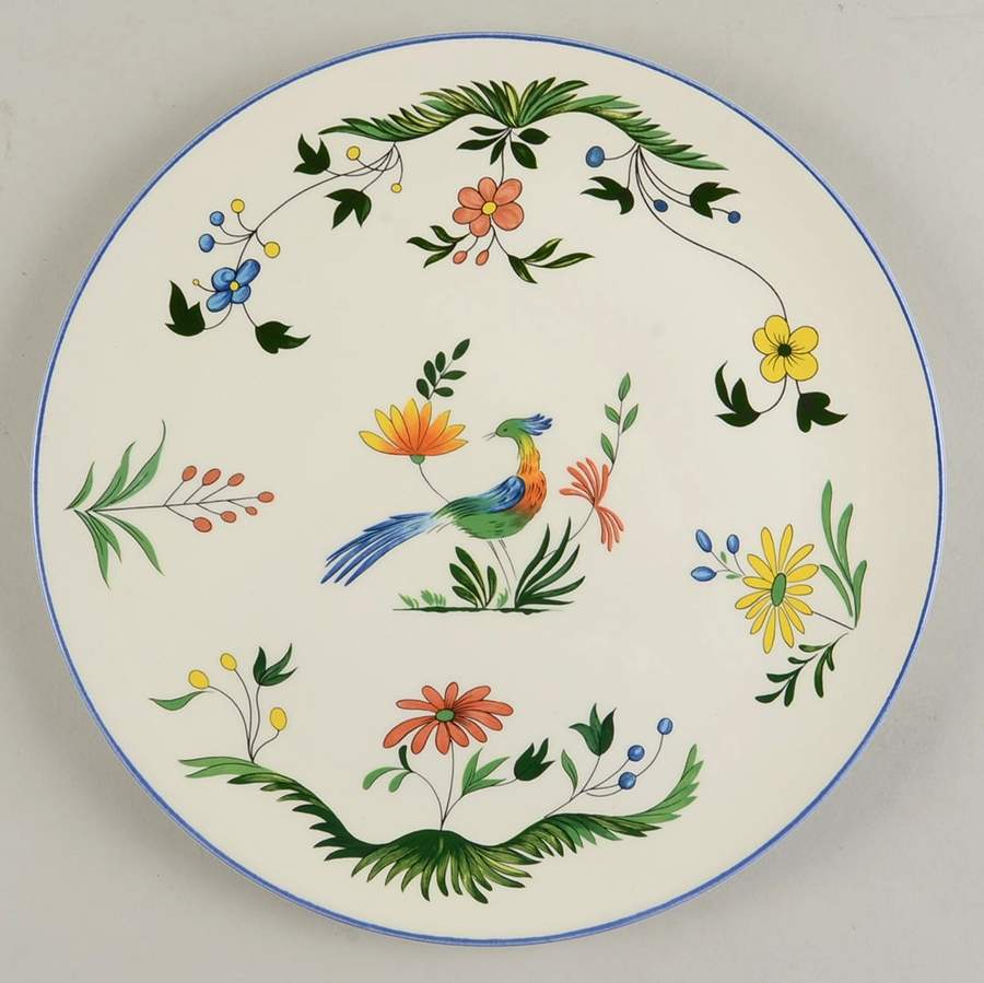 Oiseaux de Paradis Plate Wall by Faiencerie De Gien-1