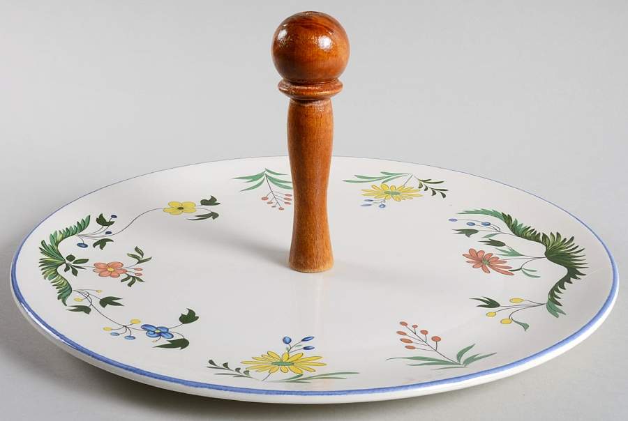 Oiseaux de Paradis Center Handled Serving Tray by Faiencerie De Gien-1