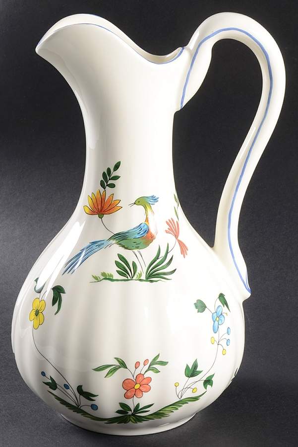 Oiseaux de Paradis 50 Oz Pitcher by Faiencerie De Gien-1