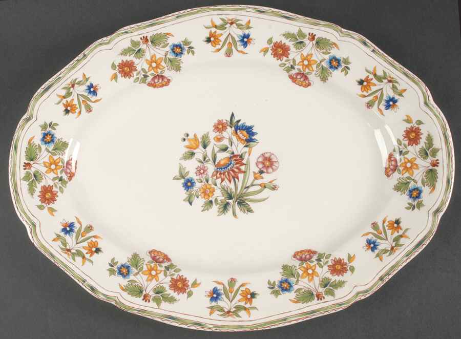 Olerys 15" Oval Serving Platter by Faiencerie De Gien-1