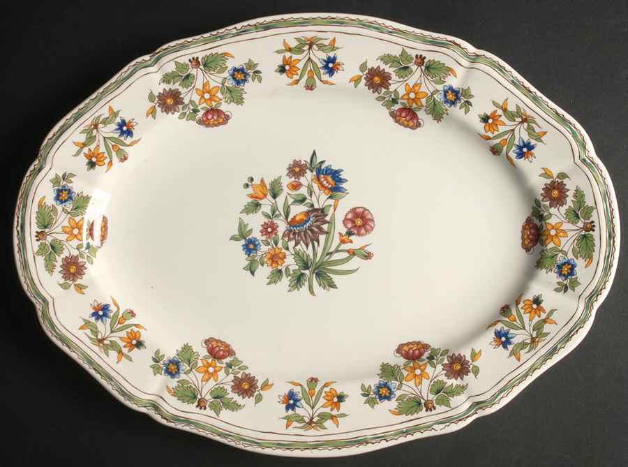Olerys 13" Oval Serving Platter by Faiencerie De Gien-1