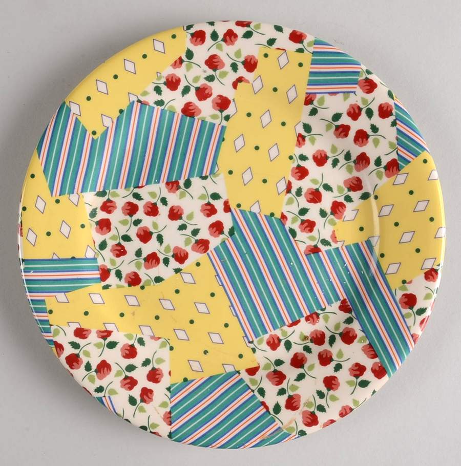 Patchwork Salad Plate by Faiencerie De Gien-1