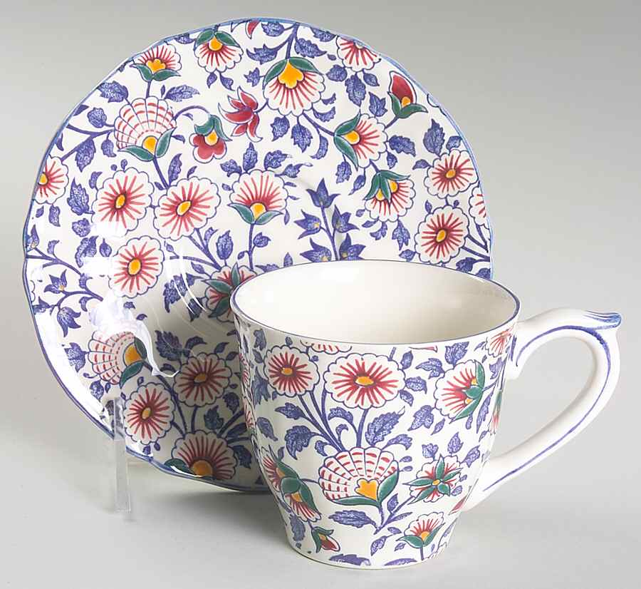 Persepolis Flat Cup & Saucer Set by Faiencerie De Gien-1