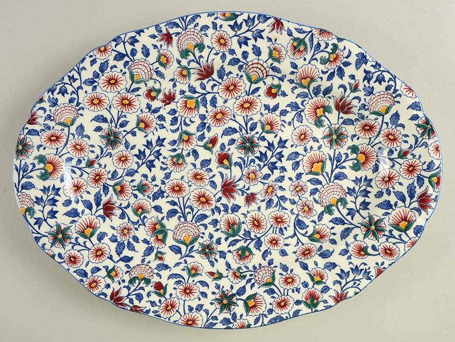 Persepolis 13" Oval Serving Platter by Faiencerie De Gien-1