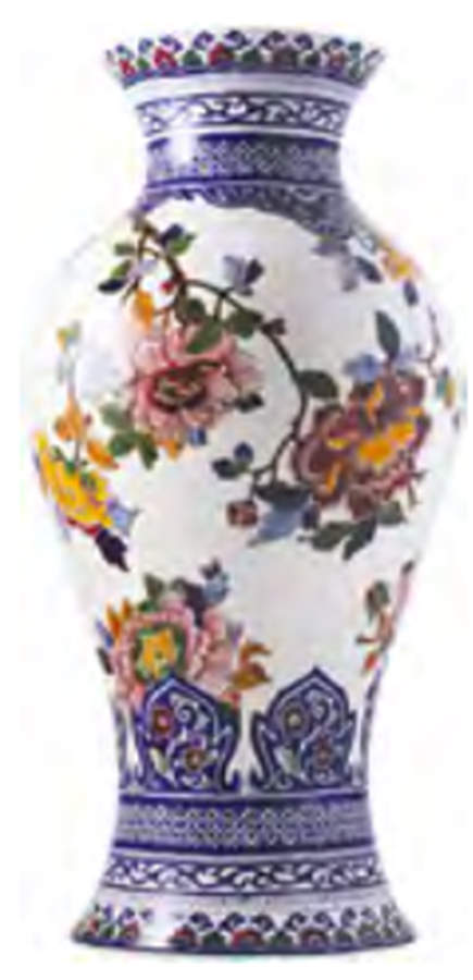 Pivoines 18" Vase by Faiencerie De Gien-1