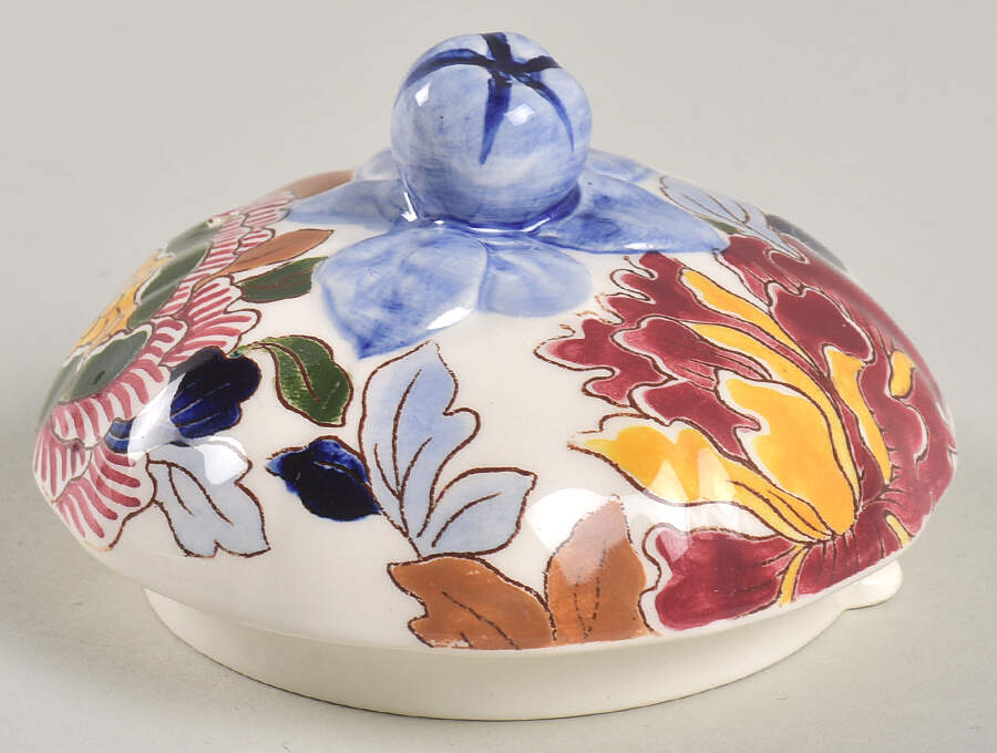Pivoines Lid for Teapot by Faiencerie De Gien-1