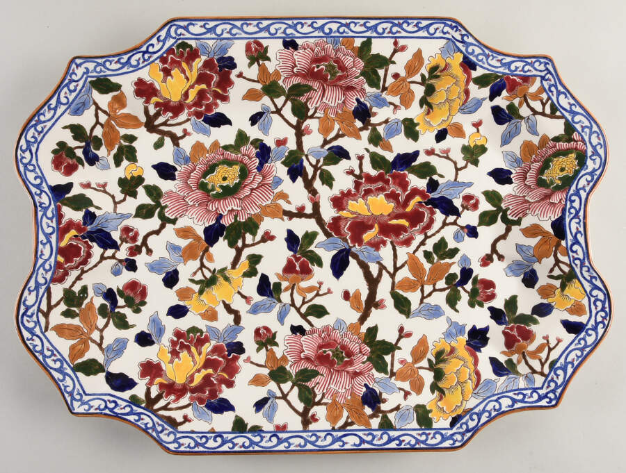 Pivoines Underplate for Tureen by Faiencerie De Gien-1