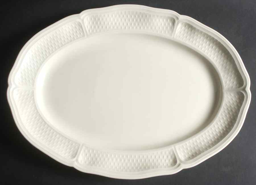 Pont Aux Choux (Cream) 18" Oval Serving Platter by Faiencerie De Gien-1