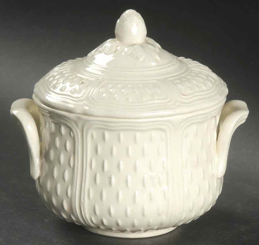 Pont Aux Choux (Cream) Sugar Bowl & Lid by Faiencerie De Gien-1