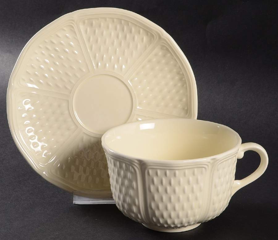 Pont Aux Choux (Cream) Breakfast Cup & Saucer Set by Faiencerie De Gien-1