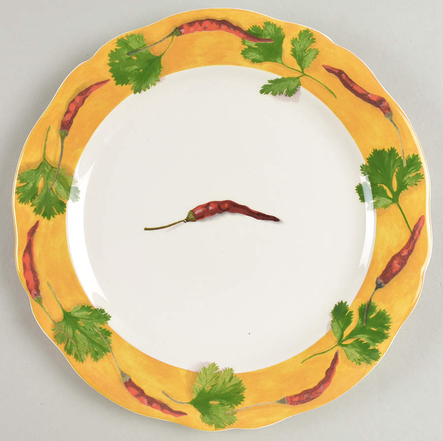 Poivre Et Sel Yellow Salad/Dessert Plate by Faiencerie De Gien-1