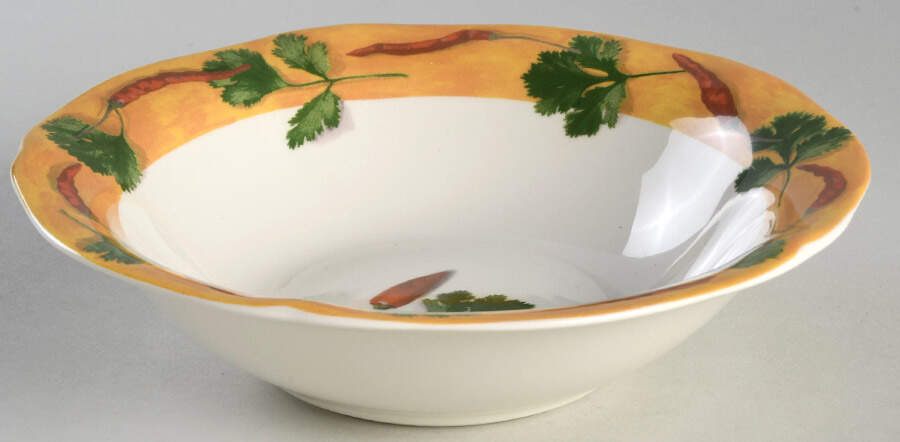 Poivre Et Sel Yellow Coupe Cereal Bowl by Faiencerie De Gien-1
