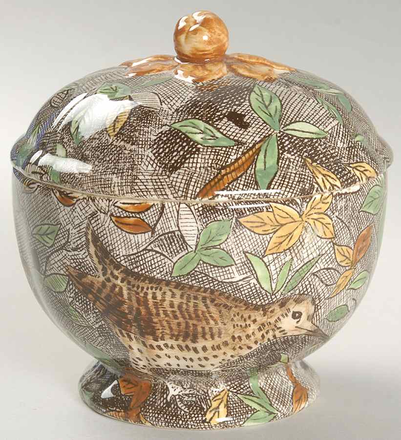 Rambouillet Sugar Bowl & Lid by Faiencerie De Gien-1