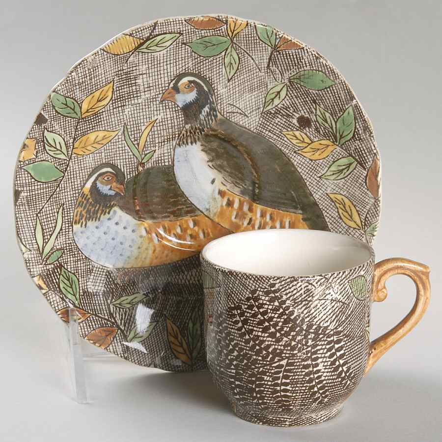 Rambouillet Flat Demitasse Cup & Saucer Set by Faiencerie De Gien-1