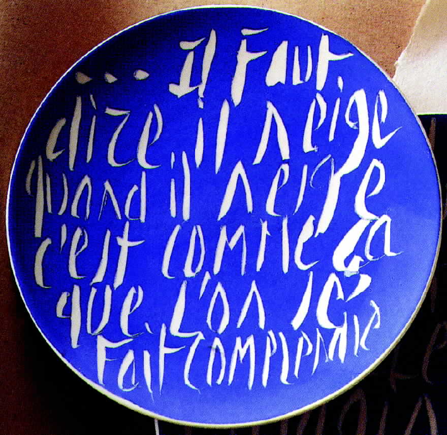 Raymond Queneau Dinner Plate by Faiencerie De Gien-1