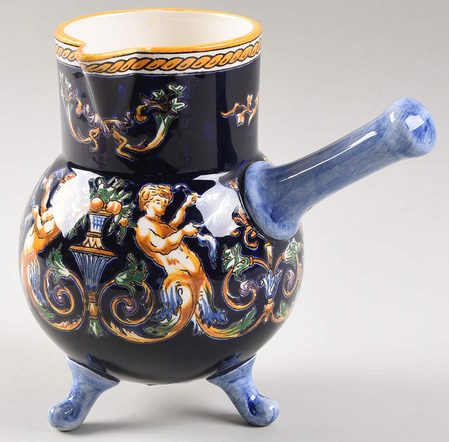 Renaissance Fond Blue 24 Oz Jug by Faiencerie De Gien-1