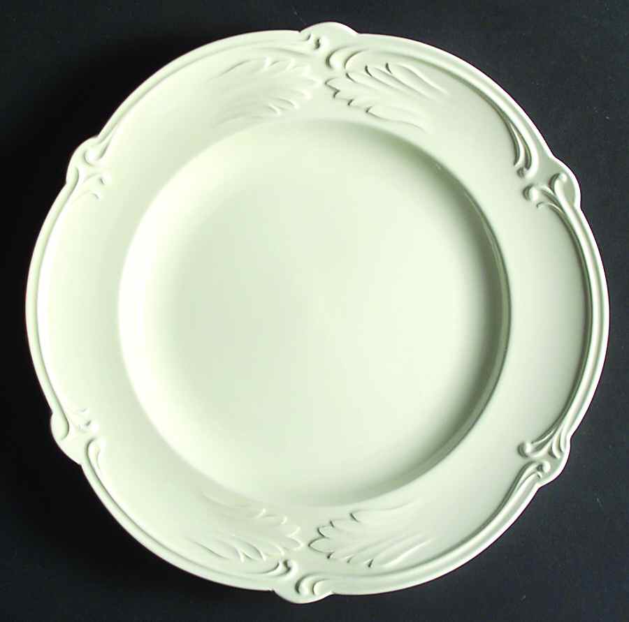 Rocaille (Cream) Dessert/Pie Plate by Faiencerie De Gien-1