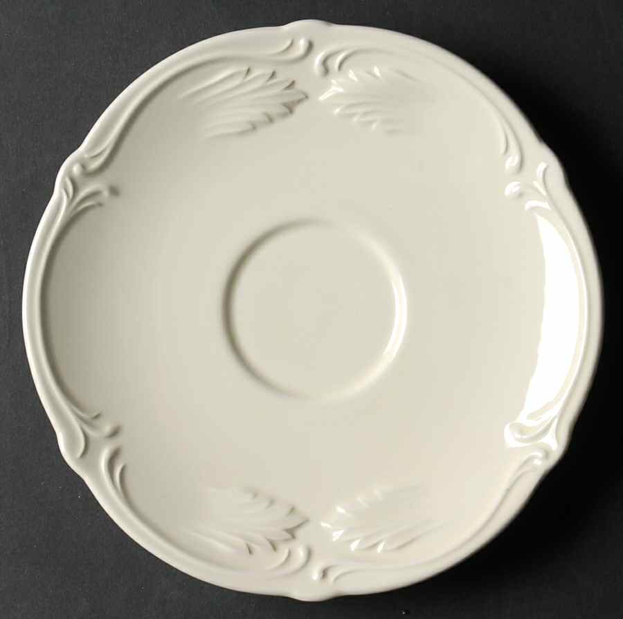 Rocaille (Cream) Saucer for Breakfast Cup by Faiencerie De Gien-1