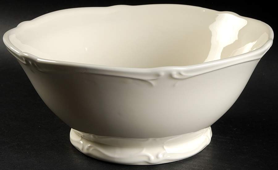 Rocaille (Cream) 9" Round Vegetable Bowl by Faiencerie De Gien-1