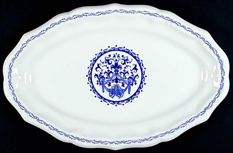 Rouen 16" Oval Serving Platter by Faiencerie De Gien-1