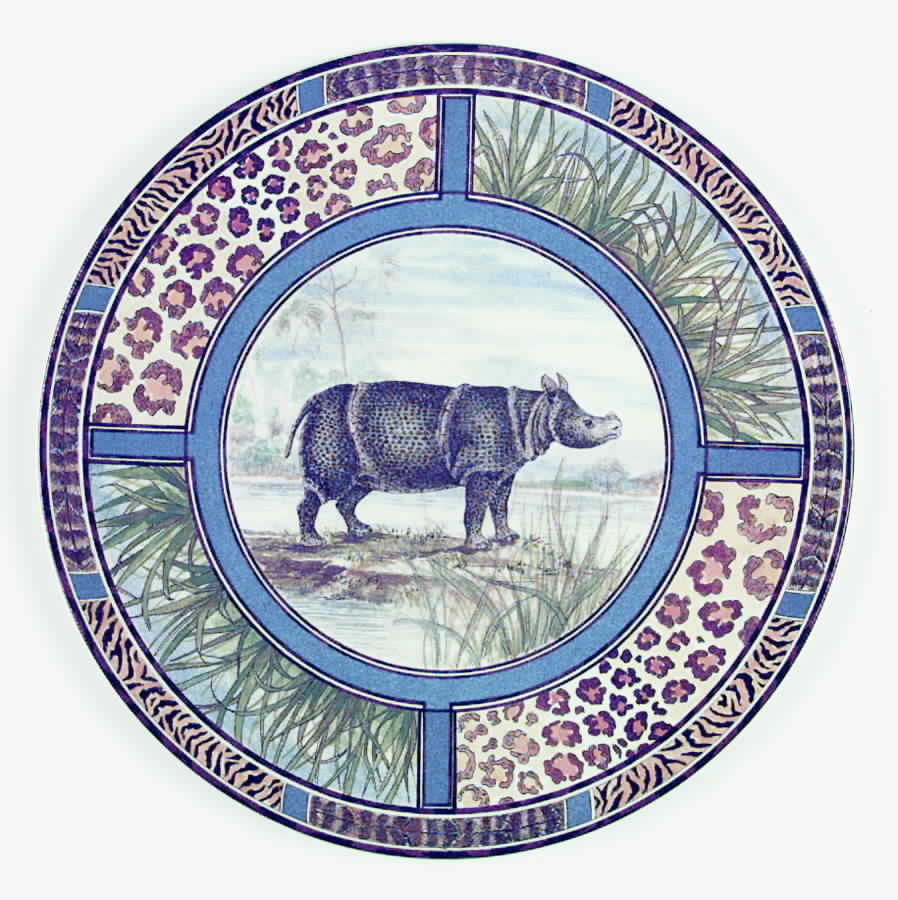 Savane 12" Chop Plate (Round Platter) by Faiencerie De Gien-1