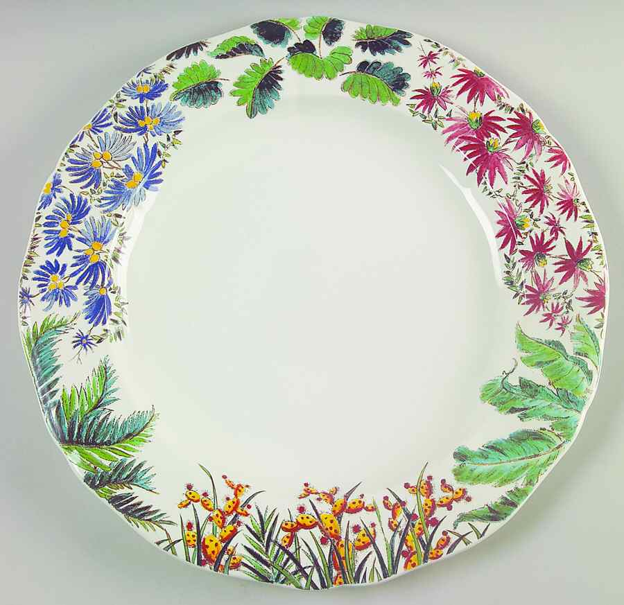 Tamarin 12" Chop Plate (Round Platter) by Faiencerie De Gien-1