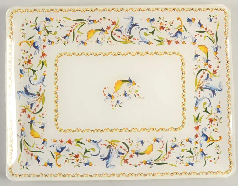 Toscana 14" Acrylic Rectangular Tray by Faiencerie De Gien-1