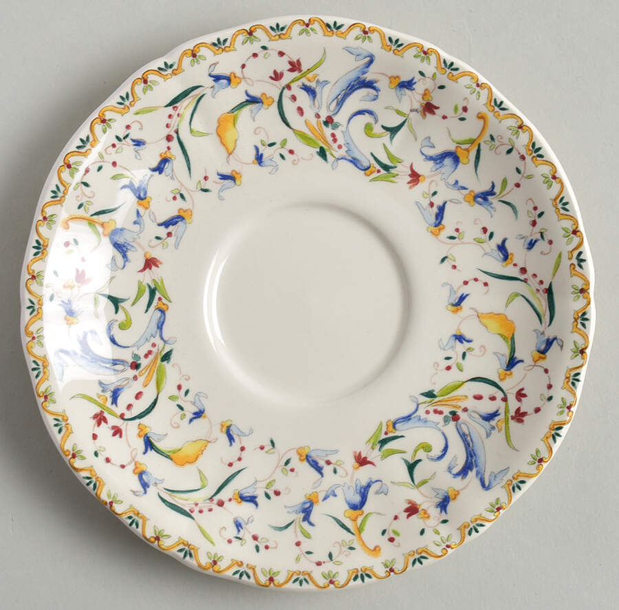 Toscana Saucer for Flat Cup by Faiencerie De Gien-1