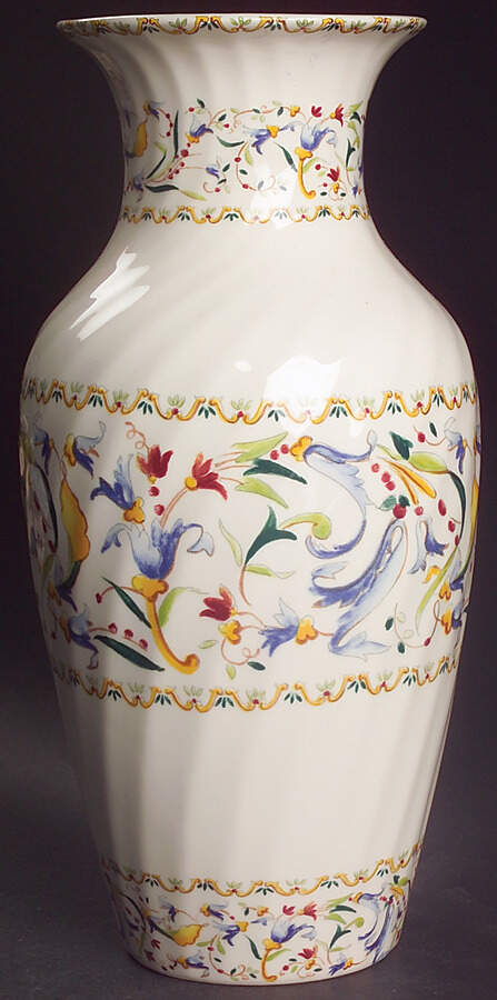Toscana 10" Fluted Vase by Faiencerie De Gien-1
