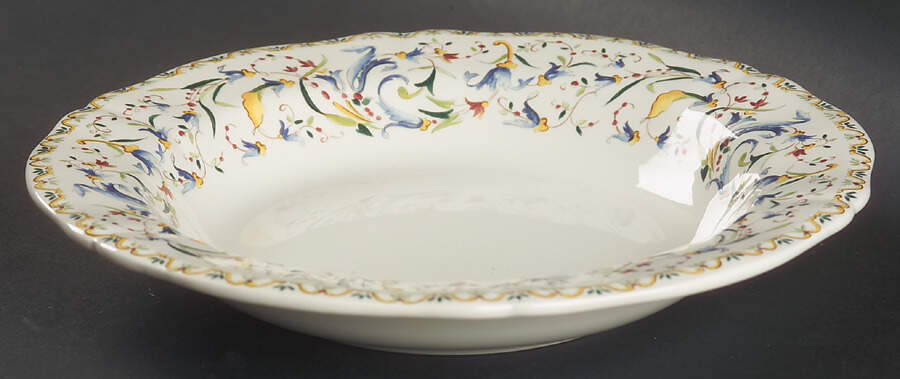 Toscana Large Rim Soup Bowl by Faiencerie De Gien-1