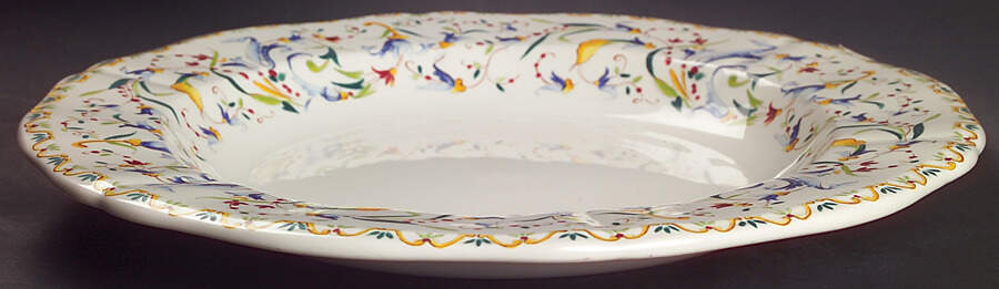 Toscana Deep Round Platter by Faiencerie De Gien-1