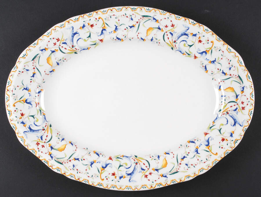 Toscana 15" Oval Serving Platter by Faiencerie De Gien-1