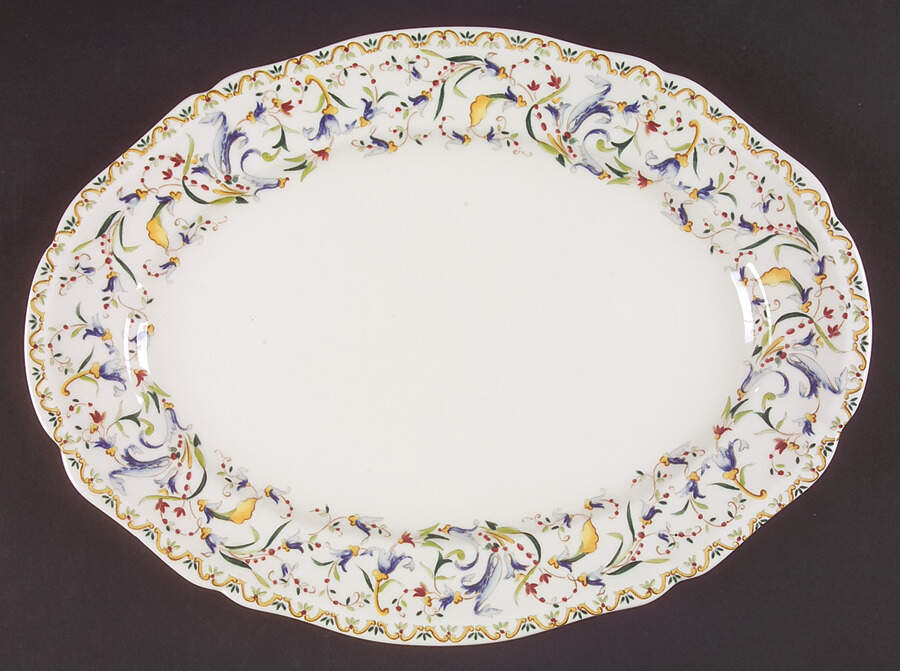 Toscana 13" Oval Serving Platter by Faiencerie De Gien-1