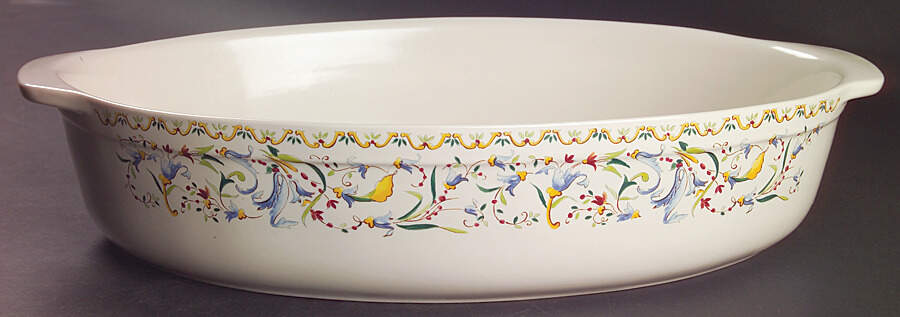 Toscana 15" Oval Baker by Faiencerie De Gien-1