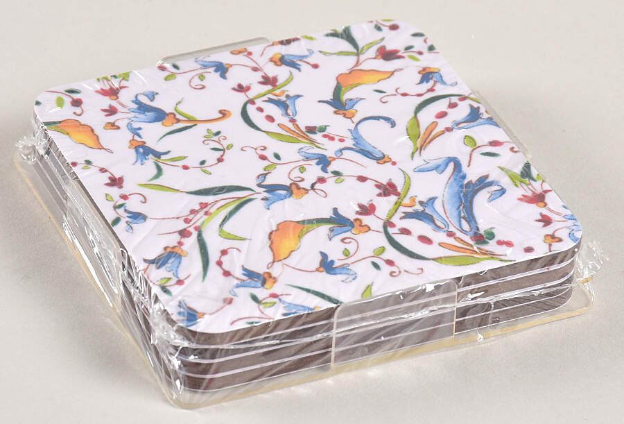 Toscana Acrylic Coaster - Set of 4 & Holder by Faiencerie De Gien-1