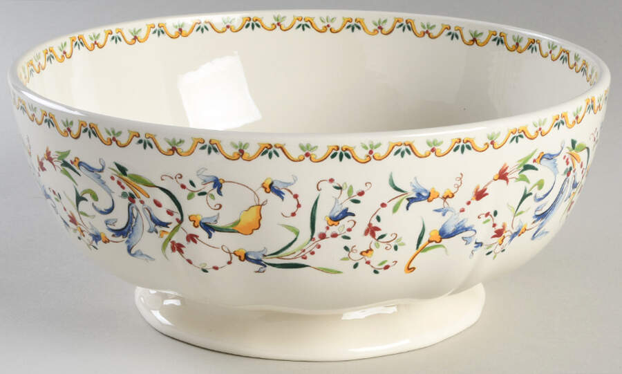 Toscana 9" Round Vegetable Bowl by Faiencerie De Gien-1