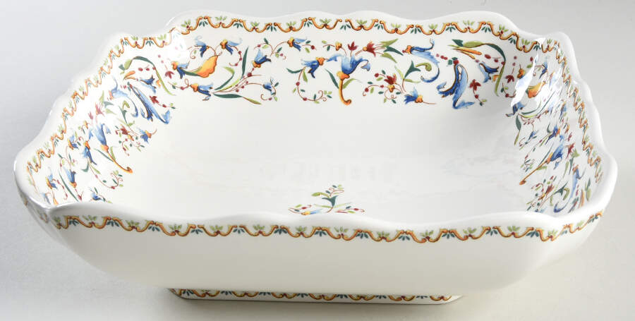 Toscana Large Square Fruit Bowl by Faiencerie De Gien-1