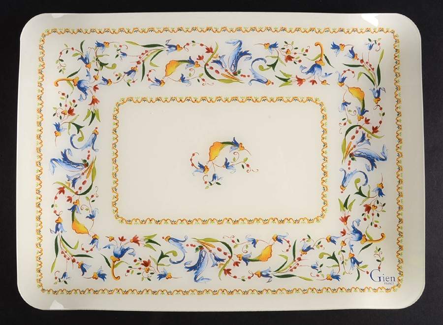 Toscana 12" Acrylic Rectangular Tray by Faiencerie De Gien-1