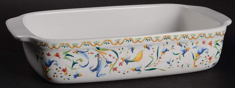 Toscana 10" Rectangular Baker by Faiencerie De Gien-1