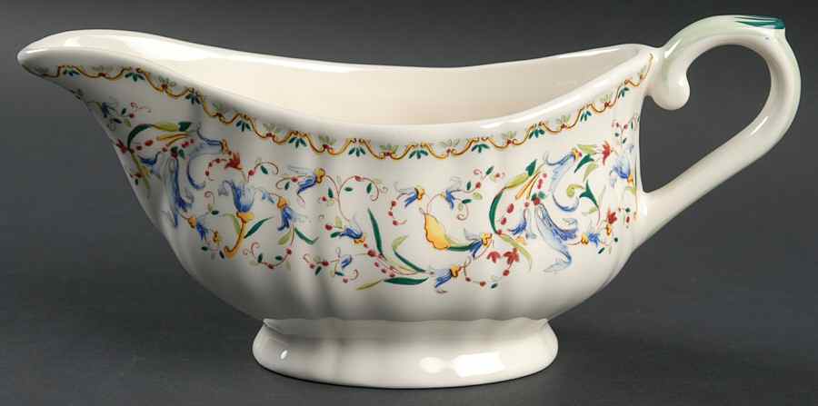 Toscana Open Sauce Boat by Faiencerie De Gien-1
