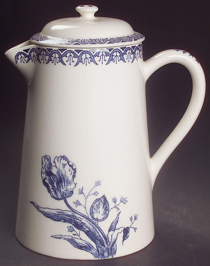 Tulipes Coffee Pot & Lid by Faiencerie De Gien-1