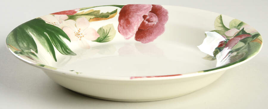Volupte Large Rim Soup Bowl by Faiencerie De Gien-1