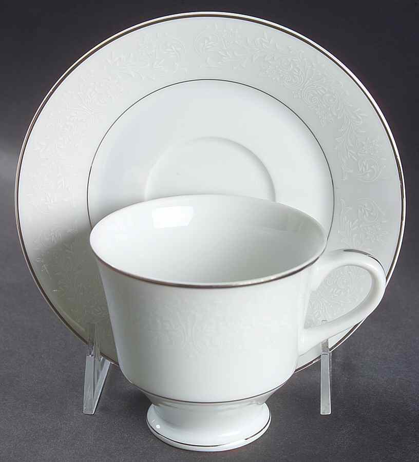 Cameo Footed Cup & Saucer Set by Gildhar-1